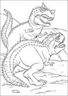 Dinosaur fighting coloring page