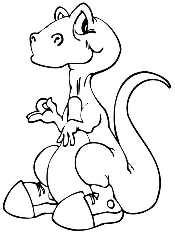 Dinosaur little dino coloring page