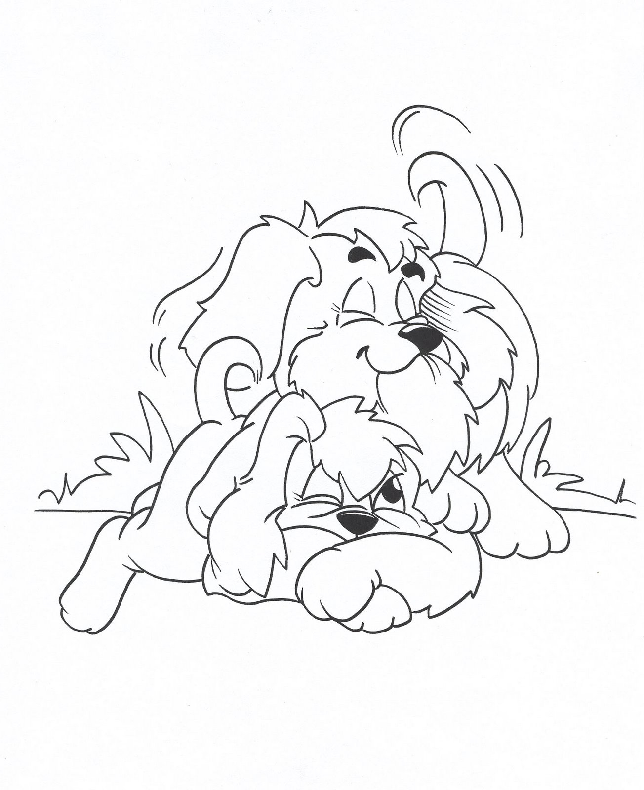 Dogs 2 coloring page