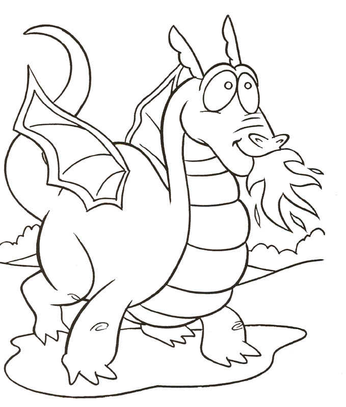Dragon 3 coloring page