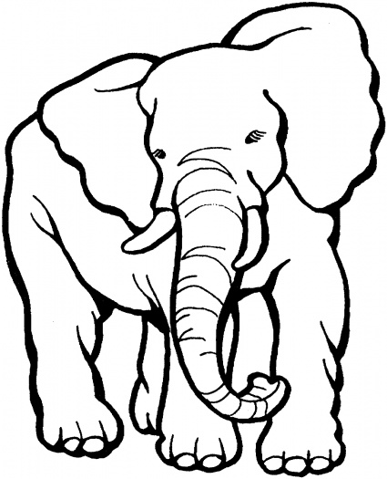 Elephant 4 coloring page