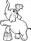 Elephant circus coloring page