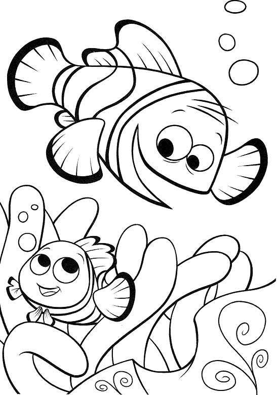Clownfish Finding Nemo coloring page