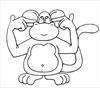 Monkey coloring pages