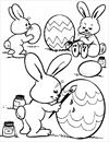 Easter egg and bunny coloring page