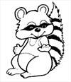 Raccoon coloring page