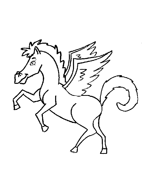 Unicorn 4 coloring page