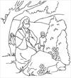 Jesus praying coloring page