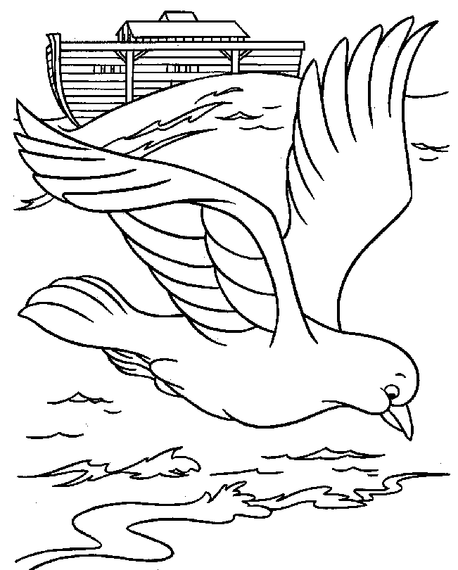 Bible Noah dove coloring page