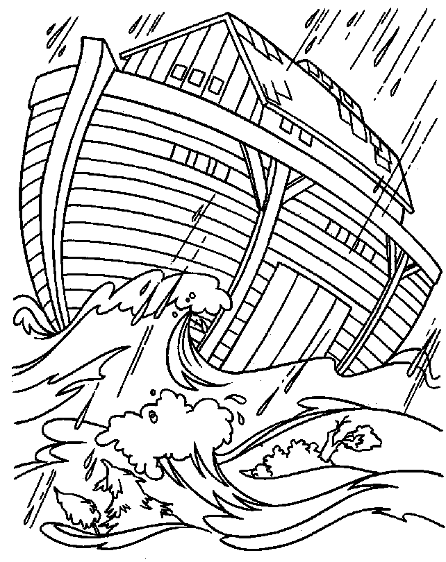 Bible Noah's ark coloring page