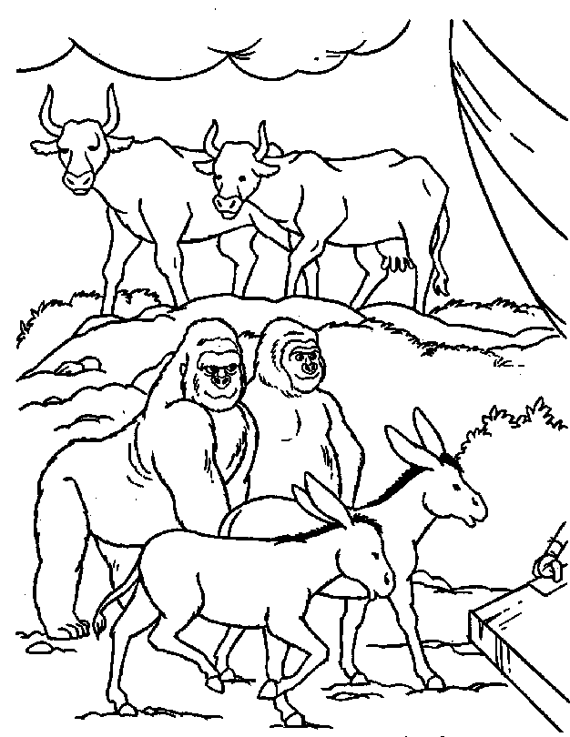 Noah animals coloring page