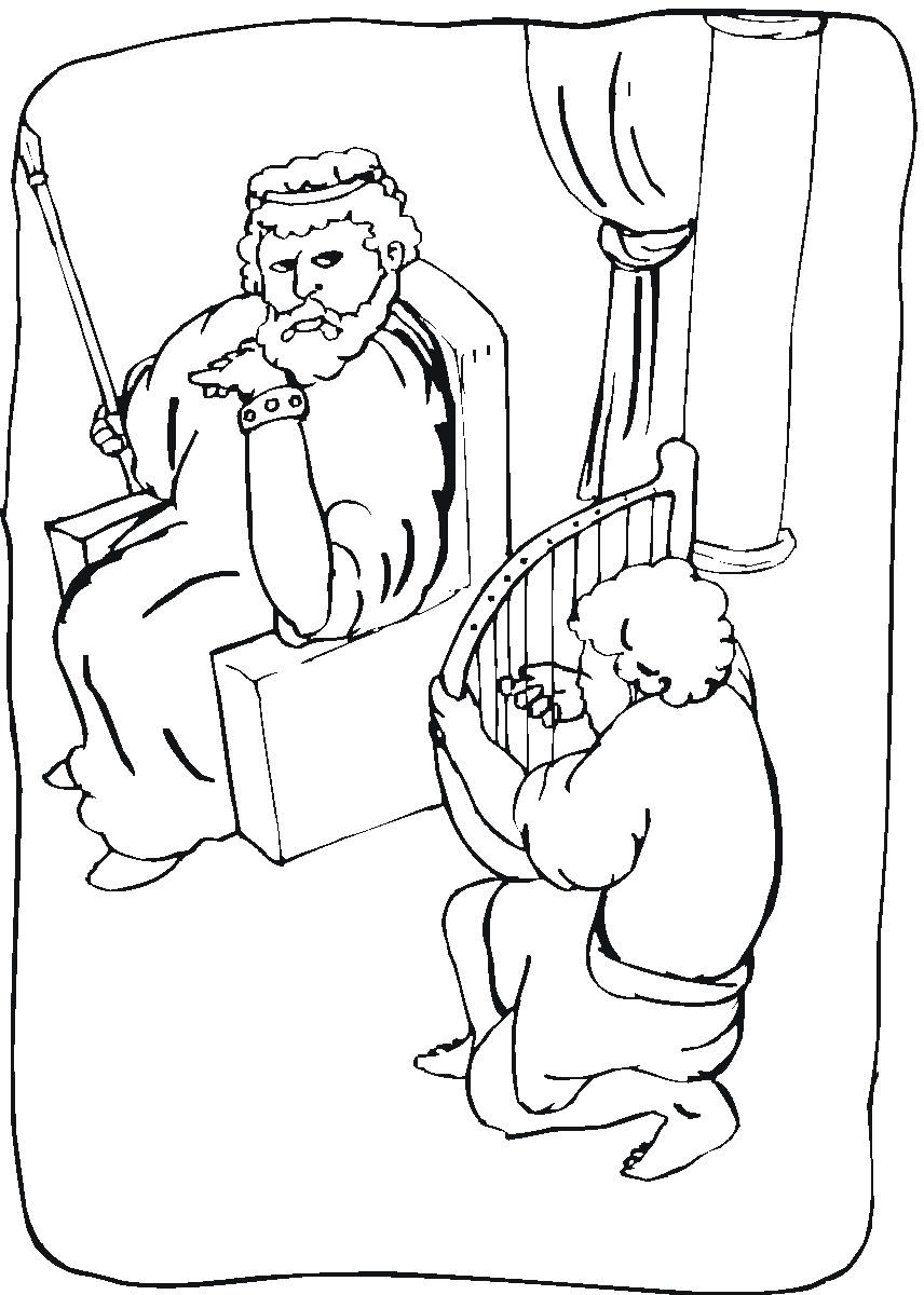 king david coloring page