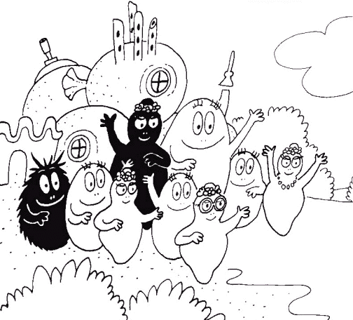 Barbapapa family coloring page