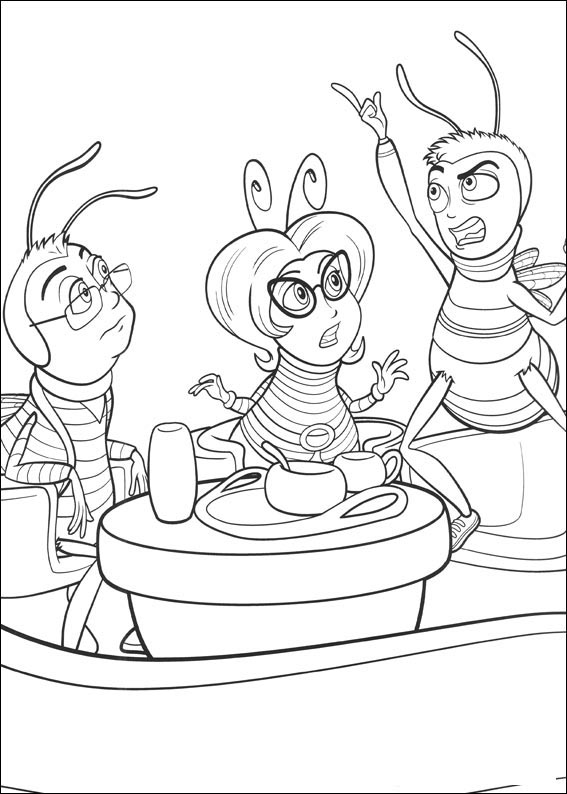 Bee Movie family coloring page