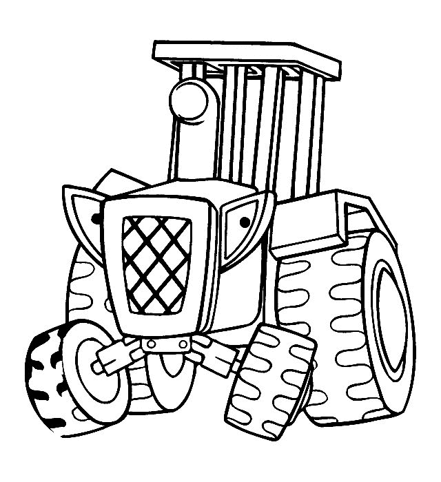 Bob the builder's tractor Hector coloring page