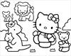 Hello Kitty and friends coloring page