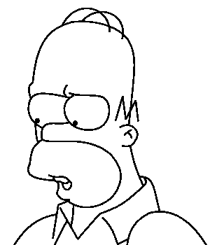 Homer coloring page