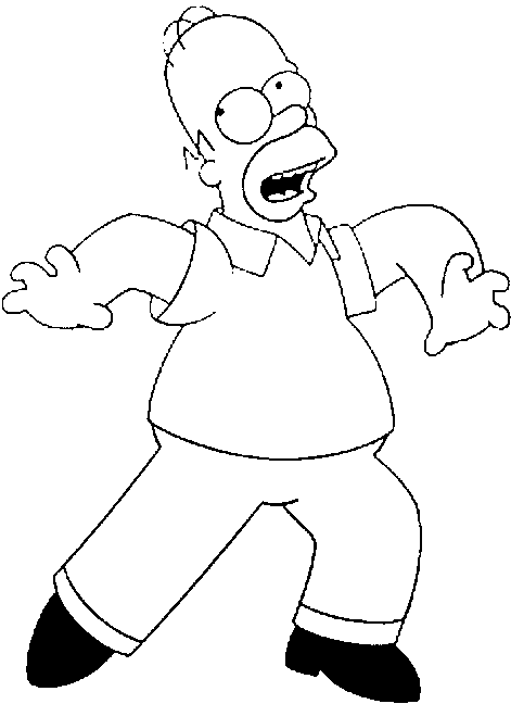 Homer Simpson coloring page