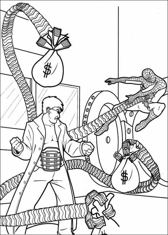 Spiderman 036 coloring page