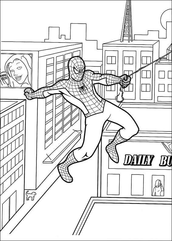 Spiderman 048 coloring page