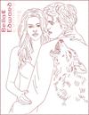 Twilight Edward Bella draw 2 coloring page