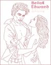 Twilight Edward Bella draw coloring page