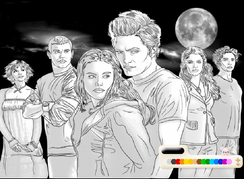 Twilight team coloring page