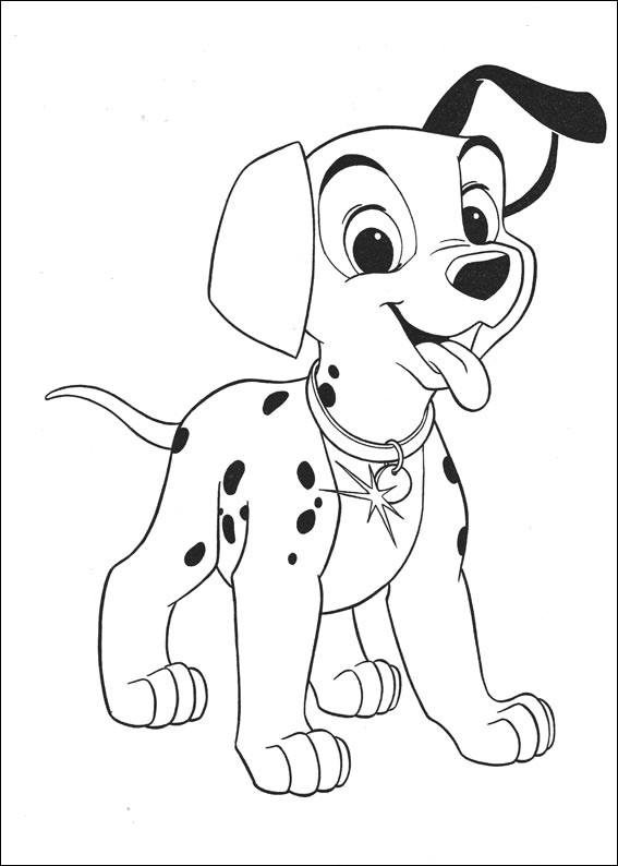101 Dalmatians puppy coloring page