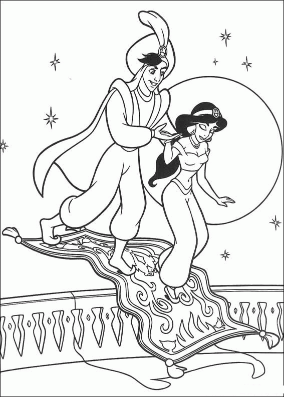 Aladdin magic carpet 2 coloring page