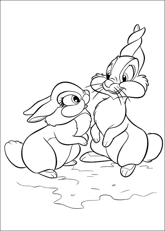 Bambi bunnies coloring page