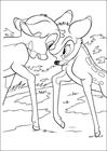 Bambi fighting coloring page