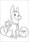 Bolt and friends coloring page