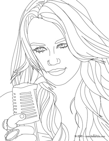 Hannah Montana Miley Cyrus 07 coloring page