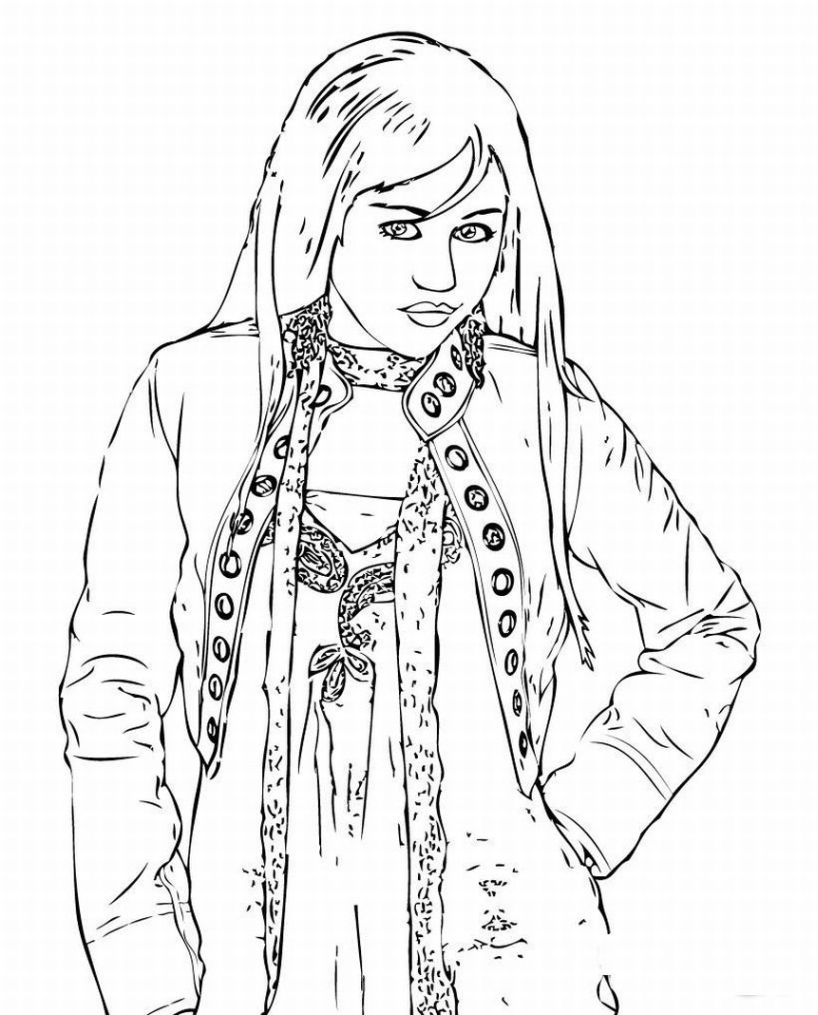 Hannah Montana Miley Cyrus 10 coloring page