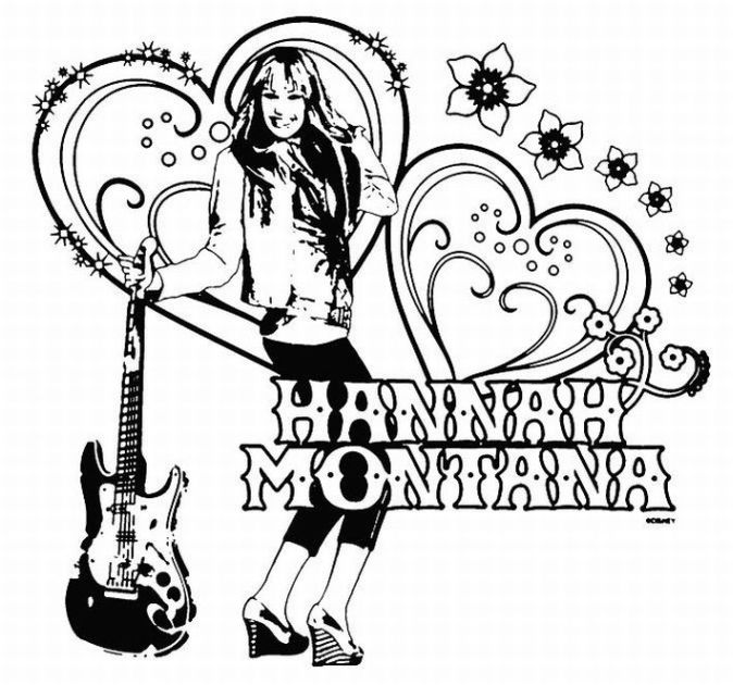 Hannah Montana Miley Cyrus 12 coloring page