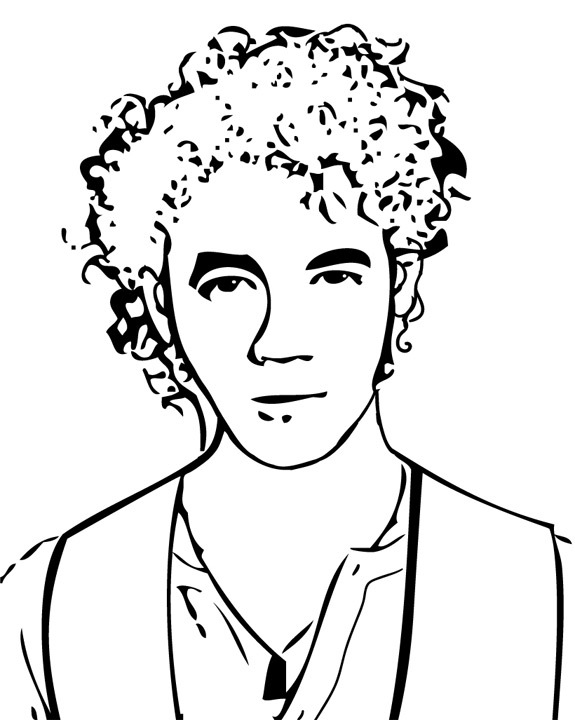 Jonas Brothers 2 coloring page