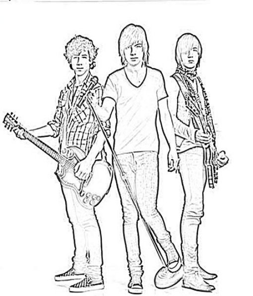 Jonas Brothers 4 coloring page