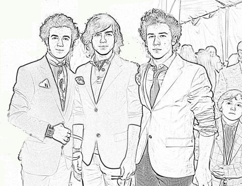 Jonas Brothers coloring page