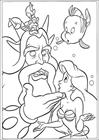 Little Mermaid with father coloring page