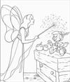 Pinocchio and fairy coloring page