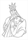 Pocahontas and father coloring page