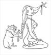 Pocahontas and friends coloring page