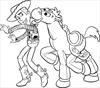 Toy Story Woody Bullseye coloring page