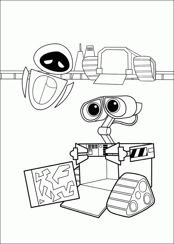 Wall-E coloring page