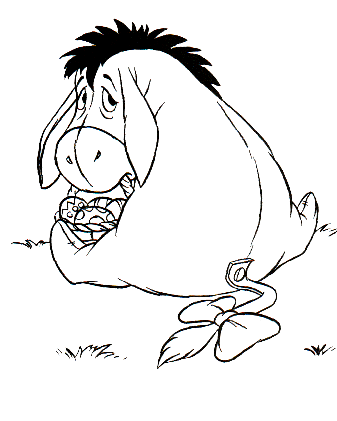 Eeyore easter coloring page