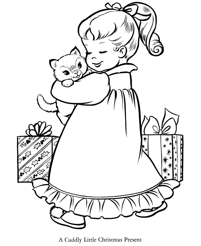 Christmas present 2 coloring page