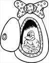 Easter egg chick coloring page