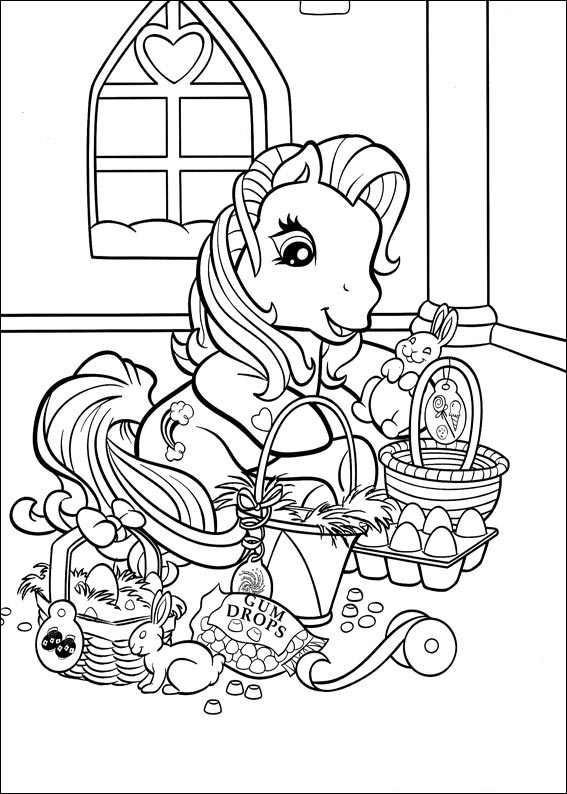 Easter my little pony coloring page