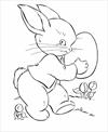 Easter Rabbit with big egg coloring page