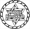 Happy hanukkah 2 coloring page
